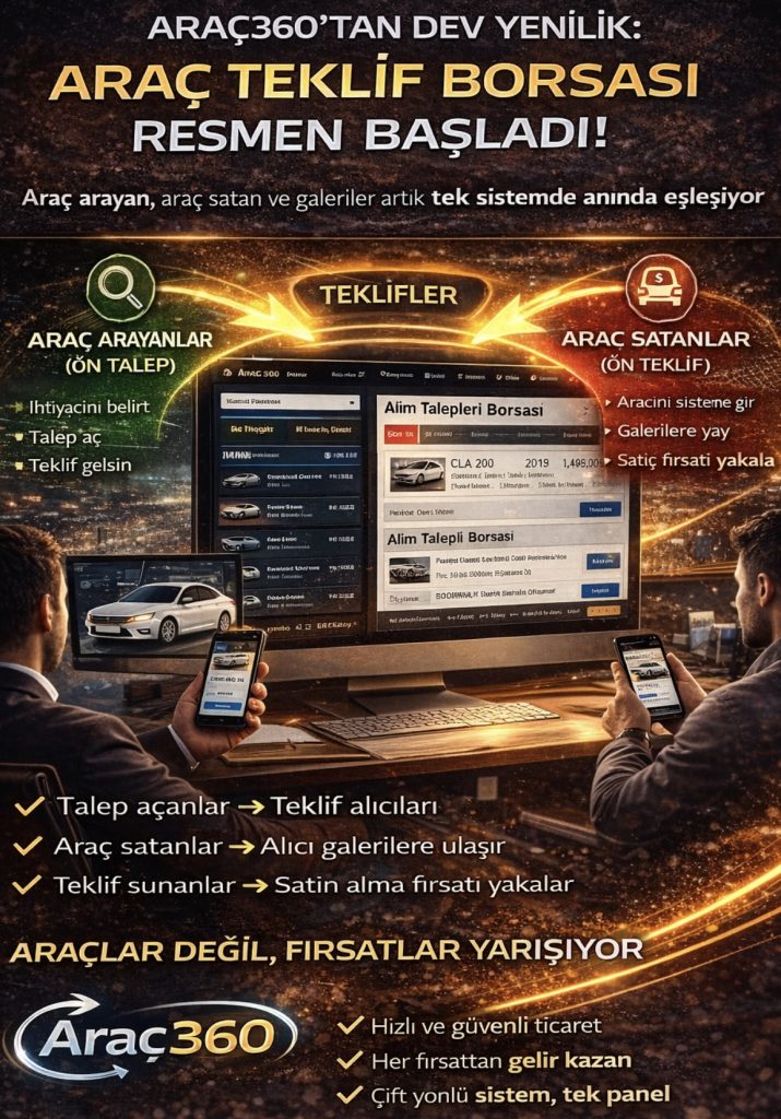 “ARAÇ360’TAN DEV YENİLİK: ARAÇ TEKLİF BORSASI RESMEN BAŞLADI!”